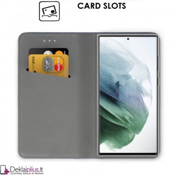 Telone dirbtinos odos atverčiamas dėklas - juodas (Samsung S22 Ultra) Telone dirbtinos odos atverčiamas dėklas - juodas (Samsung S22 Ultra)